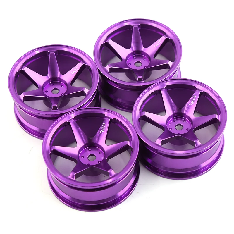 4pcs 1/10 On-Road Drift Car 52MM Aluminum Alloy Metal Wheel Hub Climb Car Wheel Rim For HSP Tamiya HPI Kyosho Sakura 110