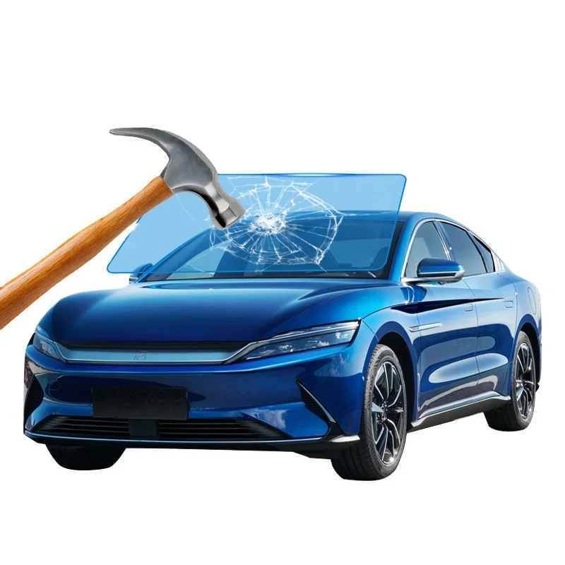 

Explosion Proof TPU Anti-scratch Windshield Protection Film 7.5mil UV High Hydrophobic Transparent Window Tint Film 1.52*15M