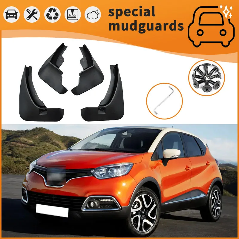 

For Renault Karbine Captur 15-21 models Mudguards Fender Mudflaps Front Rear Flares Splash Guards Cover Car Accessorie