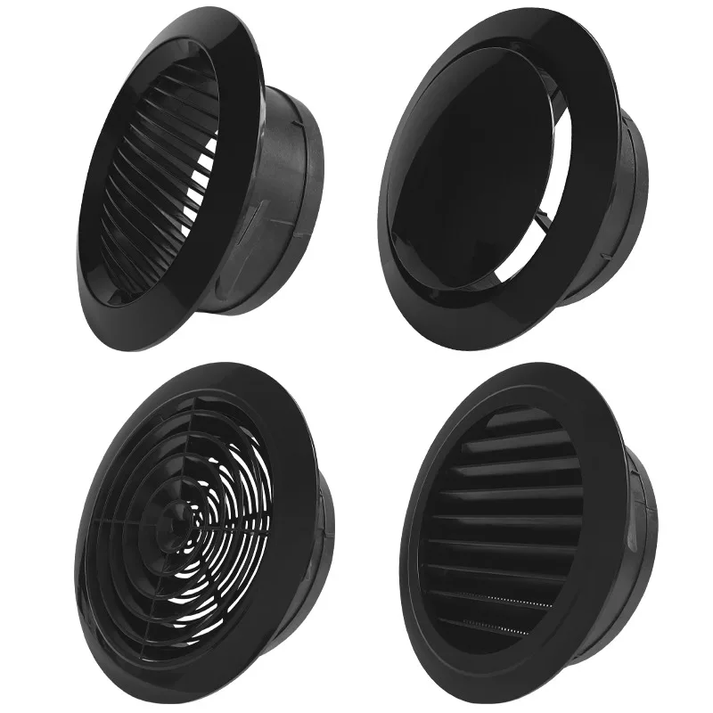 

ABS New Air Vent Round Adjustable Louver Grille Cover Mesh for Central Air Conditioning System Ventilation Exhaust Air Exchange