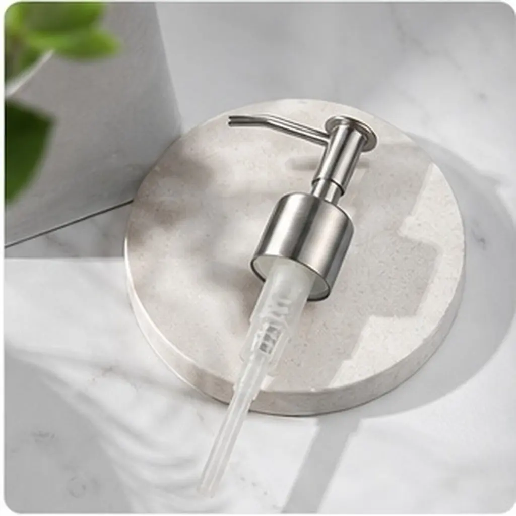 1Pcs Pump Head Silver Stainless Steel Soap Dispenser Replacement for Lotion Shampoo Emulsion Bottle Head High Viscosity Use