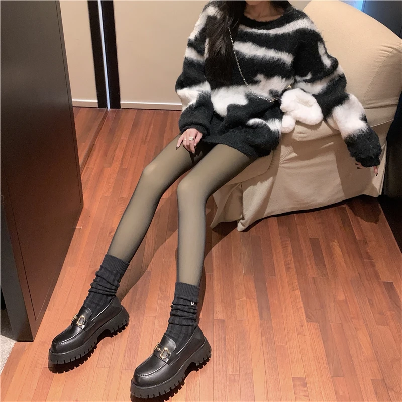 

High Waist Fce Lined Pants Women's Bla Slimming Base Layer Tights Winter Long Pants Comfortable Underwear