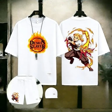 

2026 Summer New Design - Kurogane Shinji - Jigoku Aisato - Loose T-Shirt Shorts Set