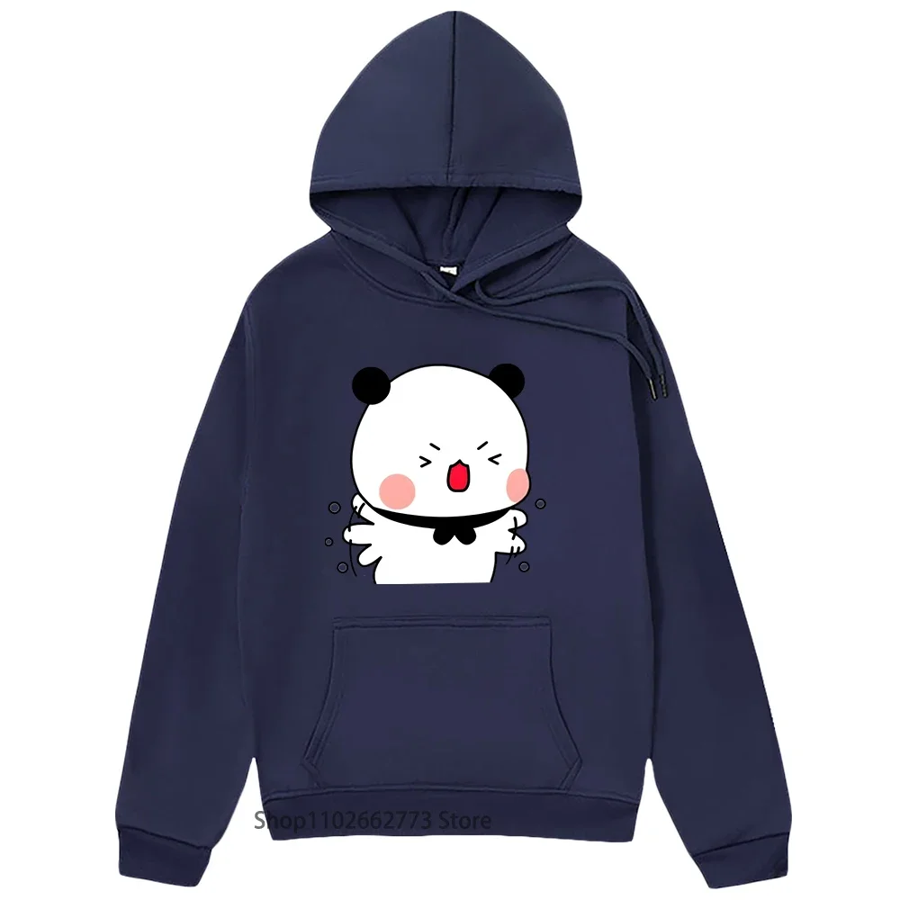 Bubu and Dudu Hoodie Kawaii Graphic Panda Bear Love Sweatshirt Men's Clothing for Women Cartoon Clothes Female Pullover Harajuku