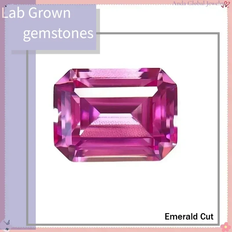 

M-Lab Grown Sapphire Pink Color for Jewel Making DIY Ring Necklace Earrings Main Materials with GRA Certificate Daily Matching