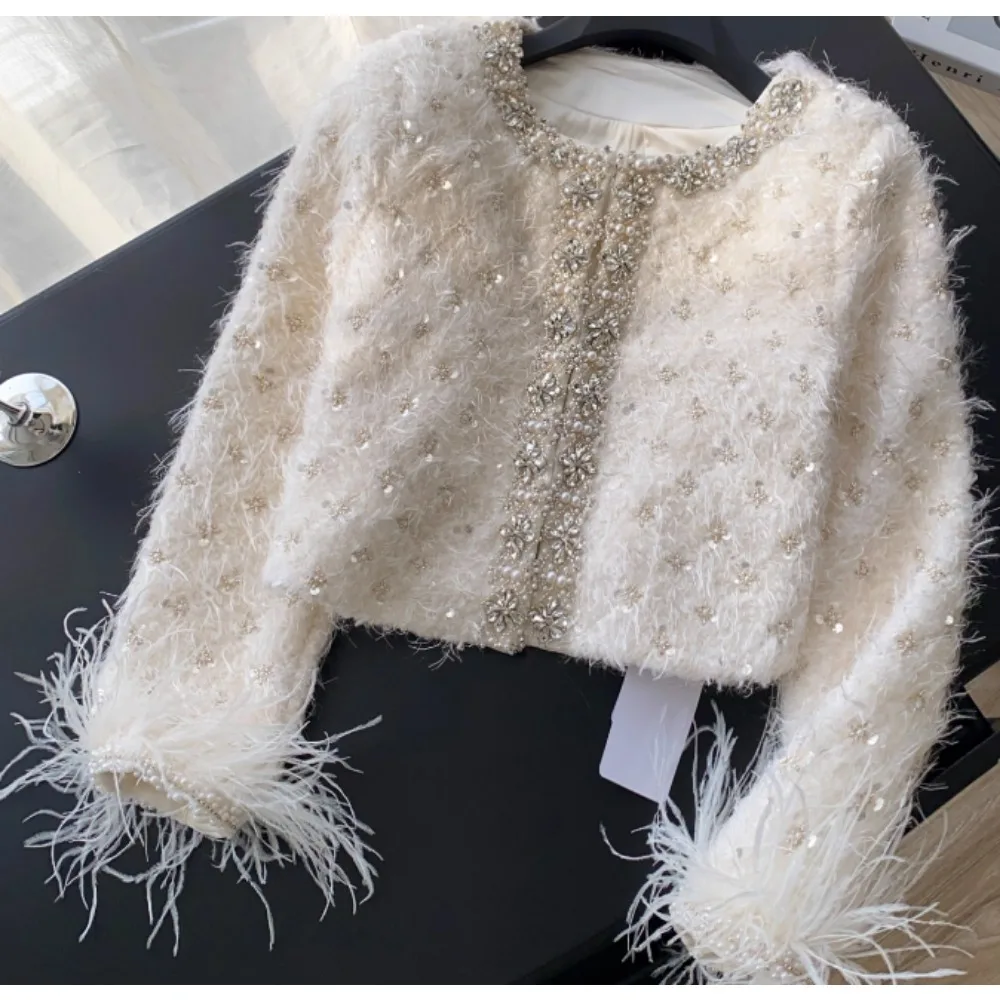 

Винтажная элегантная шикарная блузка с длинными рукавами и кисточками со стразами, модная рубашка, повседневная женская рубашка феи