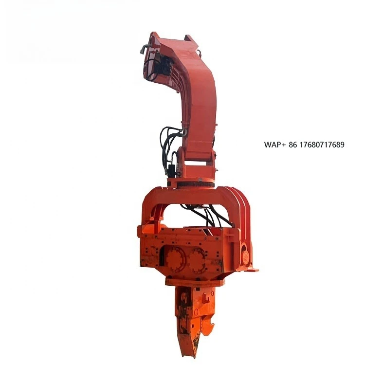 360 Degree Rotation KN300 High Frequency Vibro Hammer Hydraulic Excavator Mounted Pile Driver Pile Drilling Machine