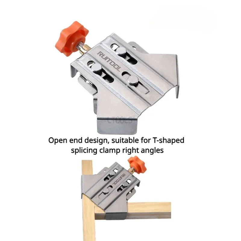 New Right Angle Steel Clamp Carpenter Quick Positioning Clamp for Wood Panel Splicing Mini 90 Degree Right Angle Fixing Clips