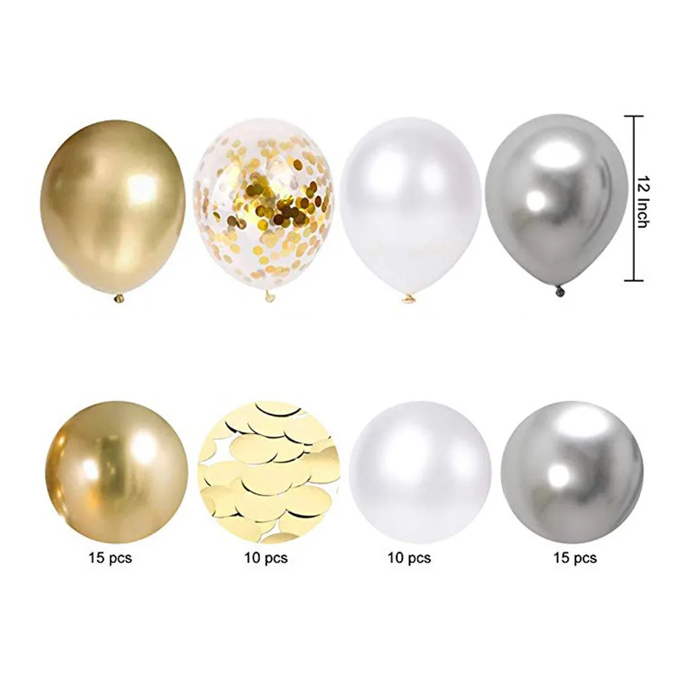 

50Pcs Latex Balloon Decor Kit Metallic Finish Balloons for Festive Party Supplies Fun Atmosphere Enhancer Fashion Balloons