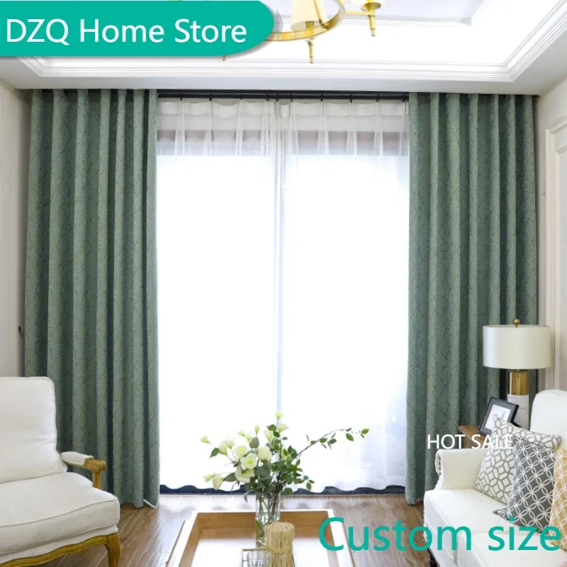 

Nordic Minimalist Schneider American Style Curtains Light Luxury Simplified Blackout Curtains for Living Room Custom Bay Window
