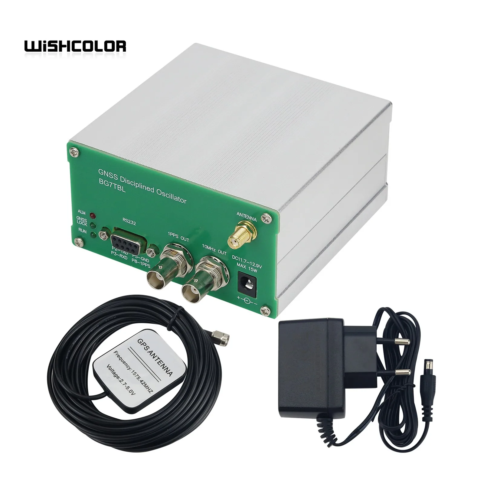 Wishcolor GNSSD0-10MHz GNSS Disciplined Oscillator 20MHz Sine Wave 1Vrms Output GNSS Clock Support for GPS + BDS + GAL