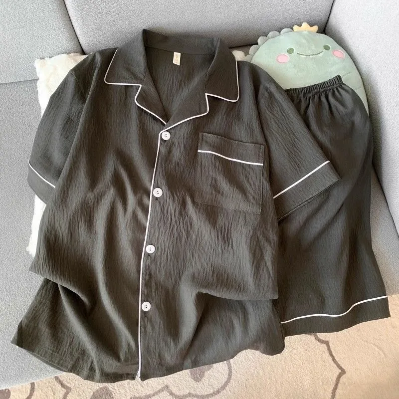 Mz_92300 cardigan double short dark gray