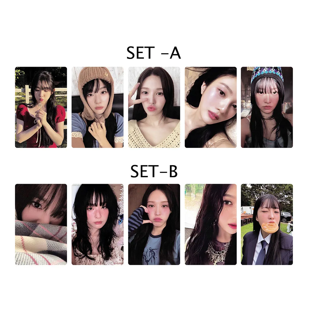 5Pcs/Set Irene Seulgi Joy Chill Kill New Album Selfie Photocards List Wendy Yeri Lovely Lomo Cards Fans Surprise Birthday Gifts