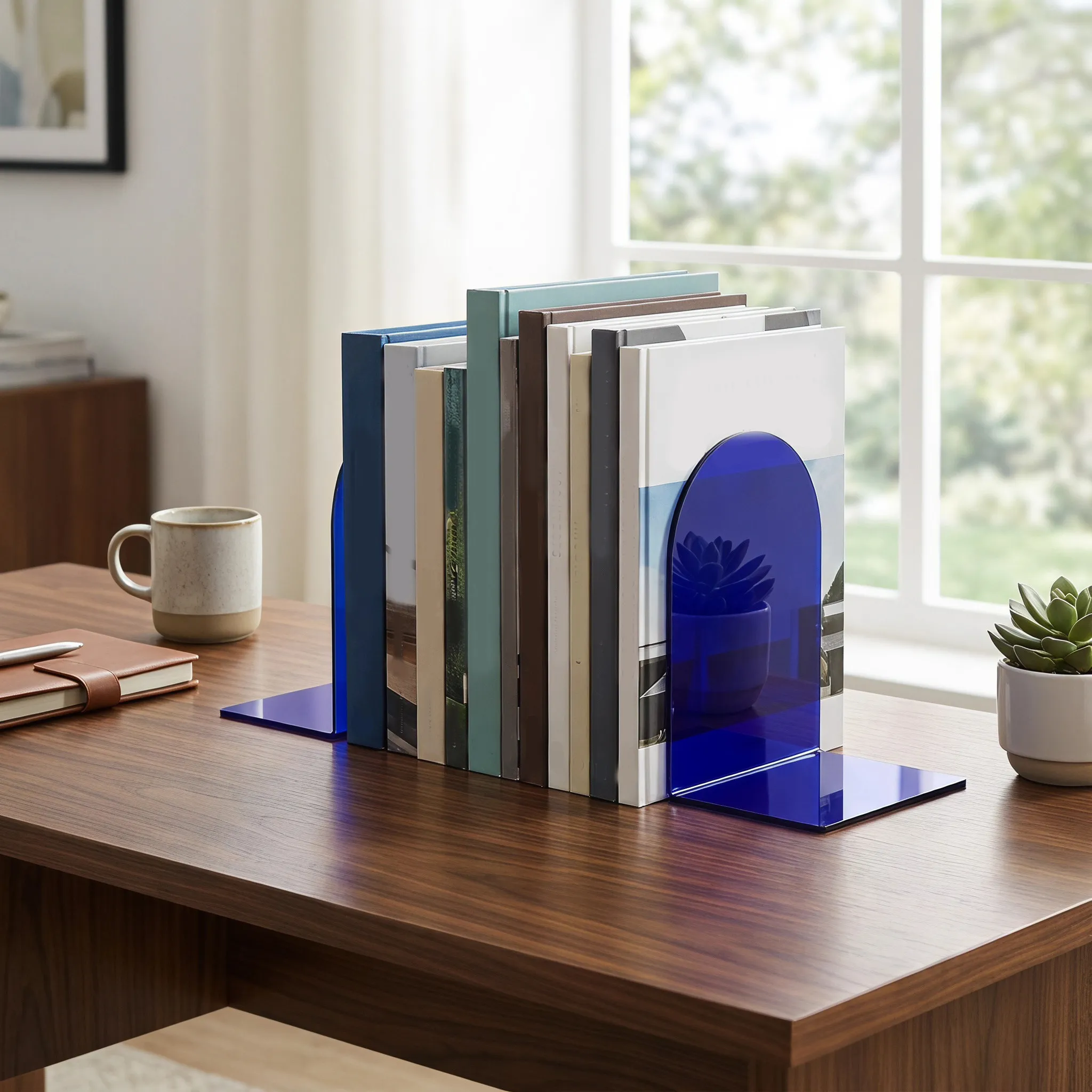 2Pcs Acrylic Bookends Clear Tr - огляд і ціна Clear Acrylic Book Stand Holder