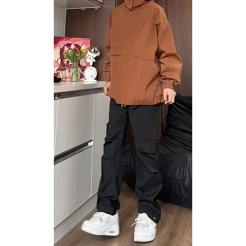 2024 New Men Casual Sets Zipper Patchwork Tracksuits Mens Hip Hop Streetwear Suit Male Jacket And Pants Clothing Sets