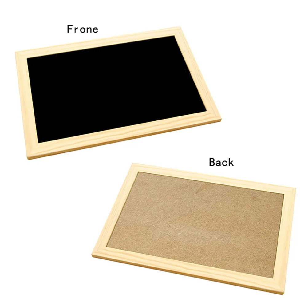 Single-Sided Chalkboard Erasable Message Board Black 30x20cm Reusable Wall Decor Hanging Display Sign Chalkboard Sign