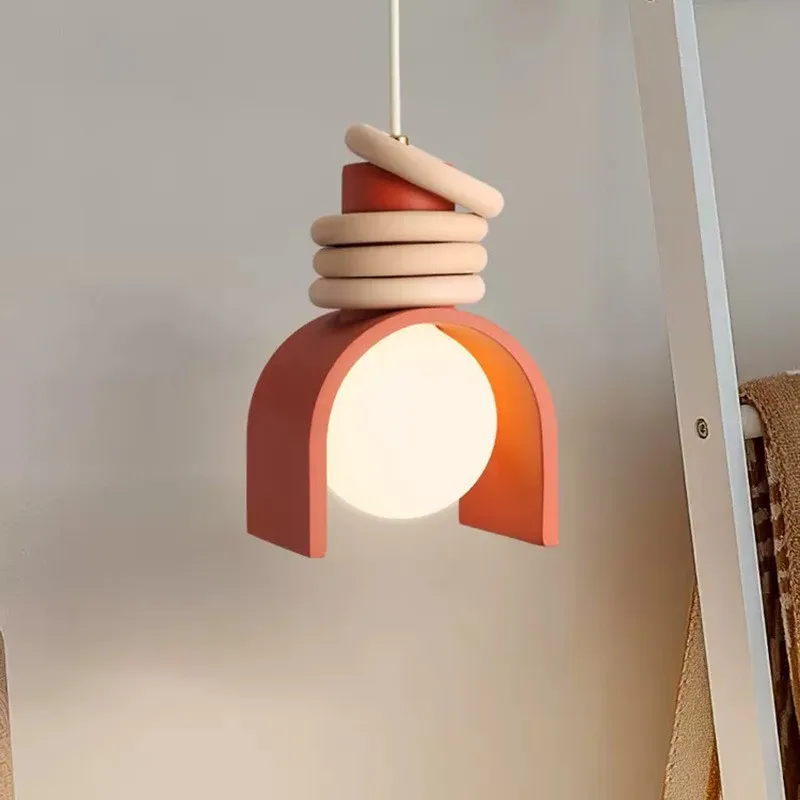 

Medieval Cream Wind Bedroom Bedside Pendant Lamp Nordic Minimalist Designer Homestay Restaurant Bar Counter Aisle Chandelier E27