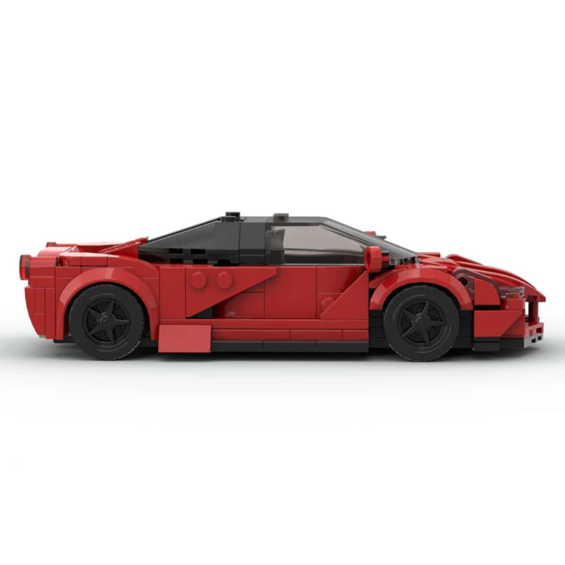 MOC Roter Supersportwagen City Speed Technisches Rennauto Bausteinmodell DIY Kinder-Montagespielzeug Jungen-Geburtstagsgeschenke – Detail 4