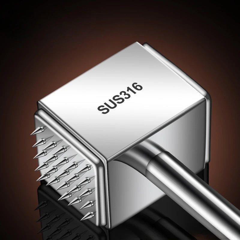 316 Stainless Steel Steak Specific Hammer, Large Loose Meat Hammer,kitchen Solid Tapping Beef Hammer,meat Cutting and Tying Tool