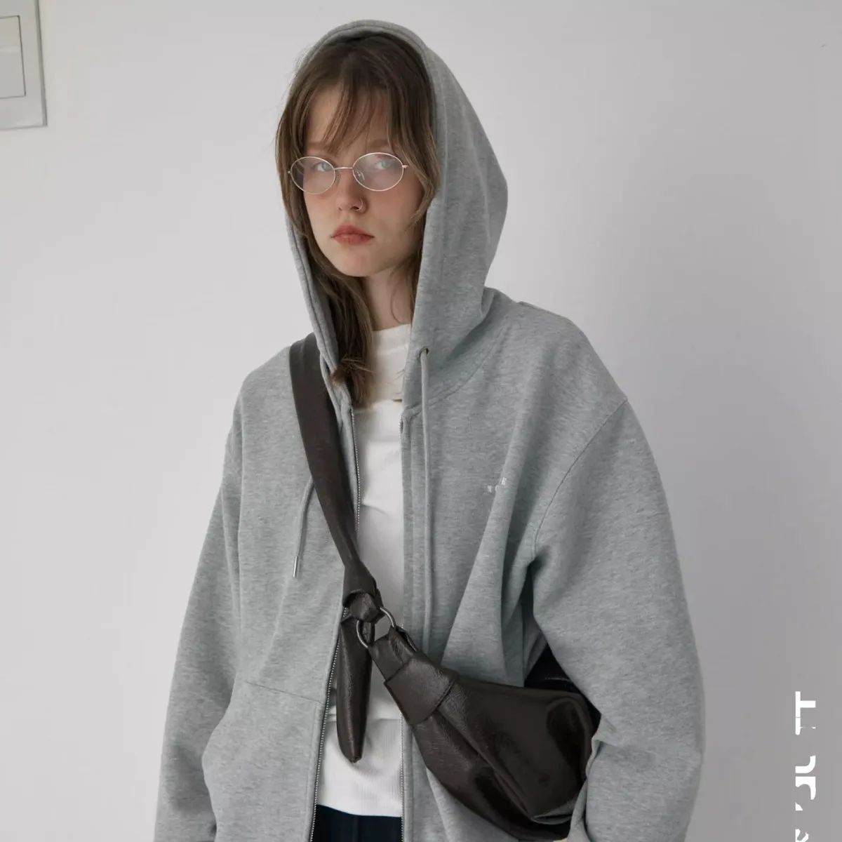 Single-shoulder Crossbody Bagf Niche Lazy Casual Wrinkled Oiled Wax Soft Leather Lace-up Korean Solid All-matching
