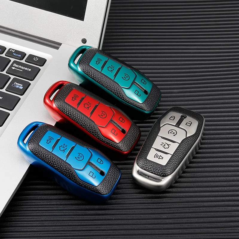 TPU Car Remote Key Case Cover Shell Fob Holder Keychain For Ford Fusion Mondeo Mustang F 150 Explorer Edge 2015 2016 2017 2018