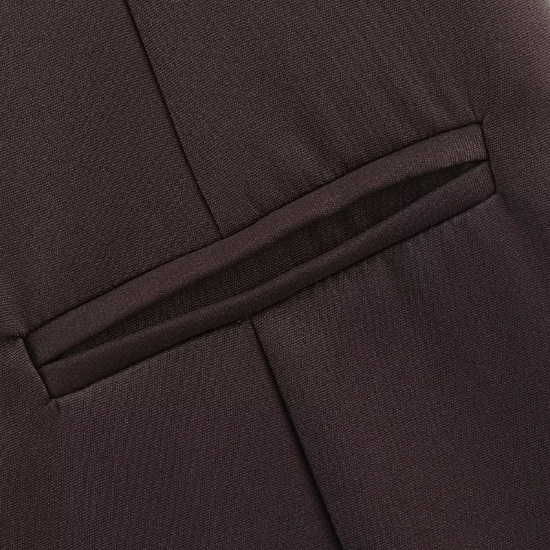 ชุดเดรสสตรีคอกลมแขนสั้นจับจีบเอวมีกระเป๋าตกแต่งชุดเดรสสั้นเหมาะสำหรับใส่ทำงานทุกวันและใส่ในสำนักงาน