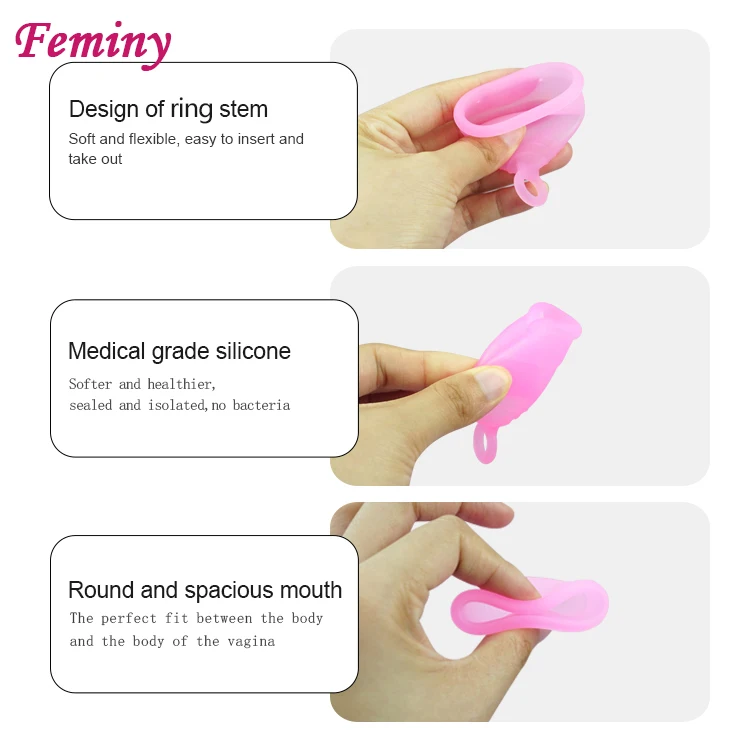 1 PCS Feminy Women\'s Vagina Hygiene Menstrual Collector Menstruation Reusable Large Capacity Medical Silicone Certified Menstrua