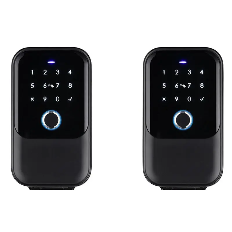 A04G-2X Waterproof Cover Safe Tuya Code Fingerprint Bluetooth Wifi Smart Key Box App Remote Combination Door Lock Box
