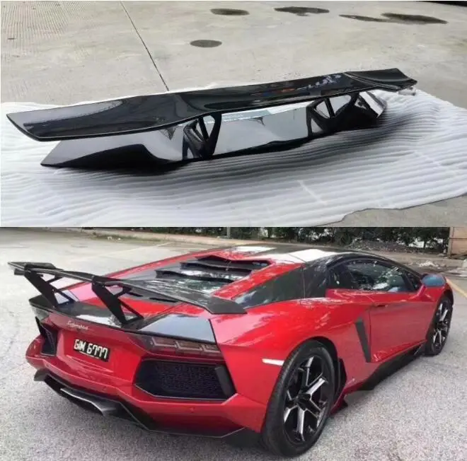 

Real Carbon Fiber Car Rear Wing Trunk Lip Spoiler For Lamborghini Aventador LP700 LP720 LP750 2011-2019