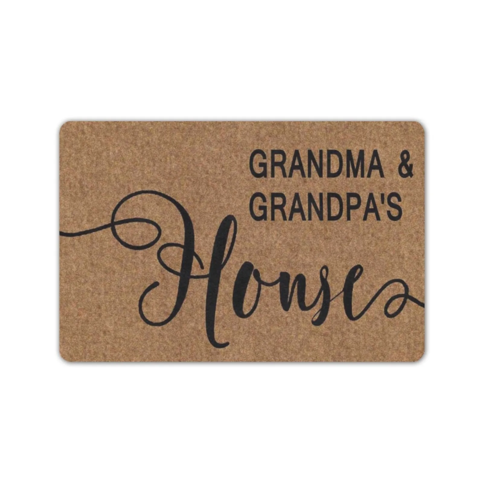 Doormat Grandma and Grandpa's House Floor Mat Door Mat Rubber Backing, 23.6(L) x 15.7(W) Thick