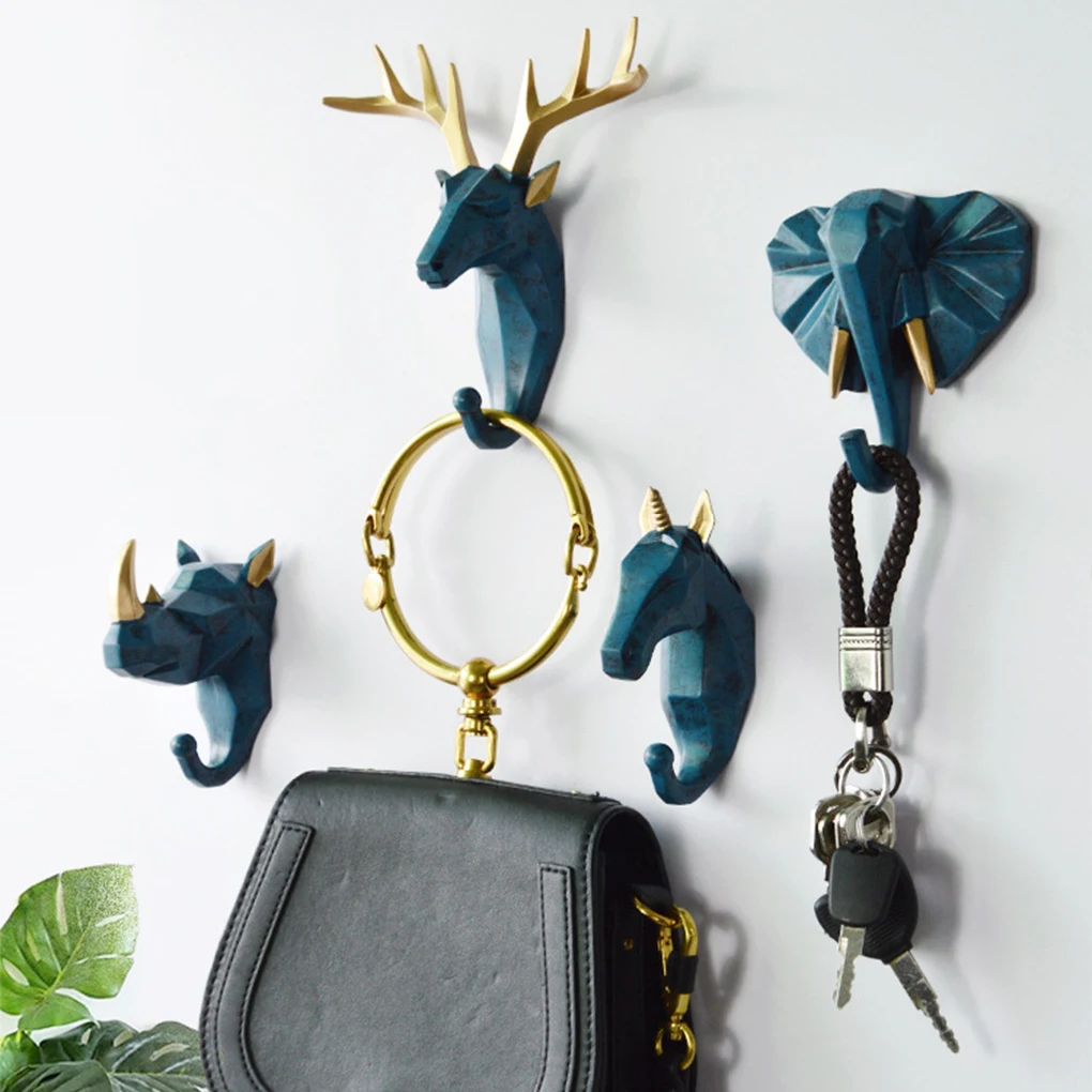 Unique And Functional Animal Head Coat Hook For Home Made Of Resin Animal Head Key Hook Animal Shape