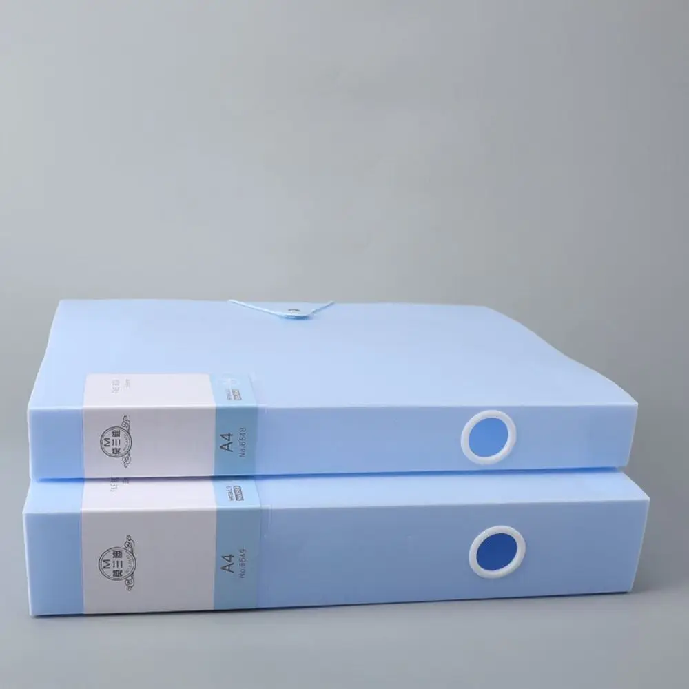 

Multifunctional A4 File Organizer Box Morandi Color Dustproof Desktop Storage Box Thickened PP Plastic Document Case