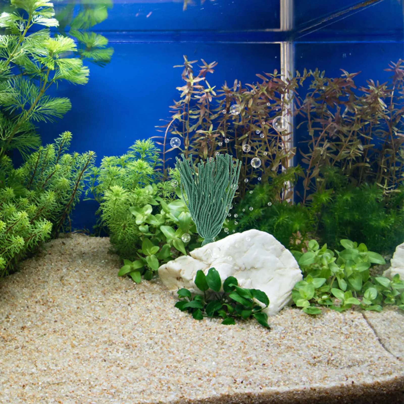 

10 Pcs Fish Shrimp Breeding Aquarium Decor Spawning Plants Tank Insulation Net Hiding Spots Pet Supplies Green Grass Ornament