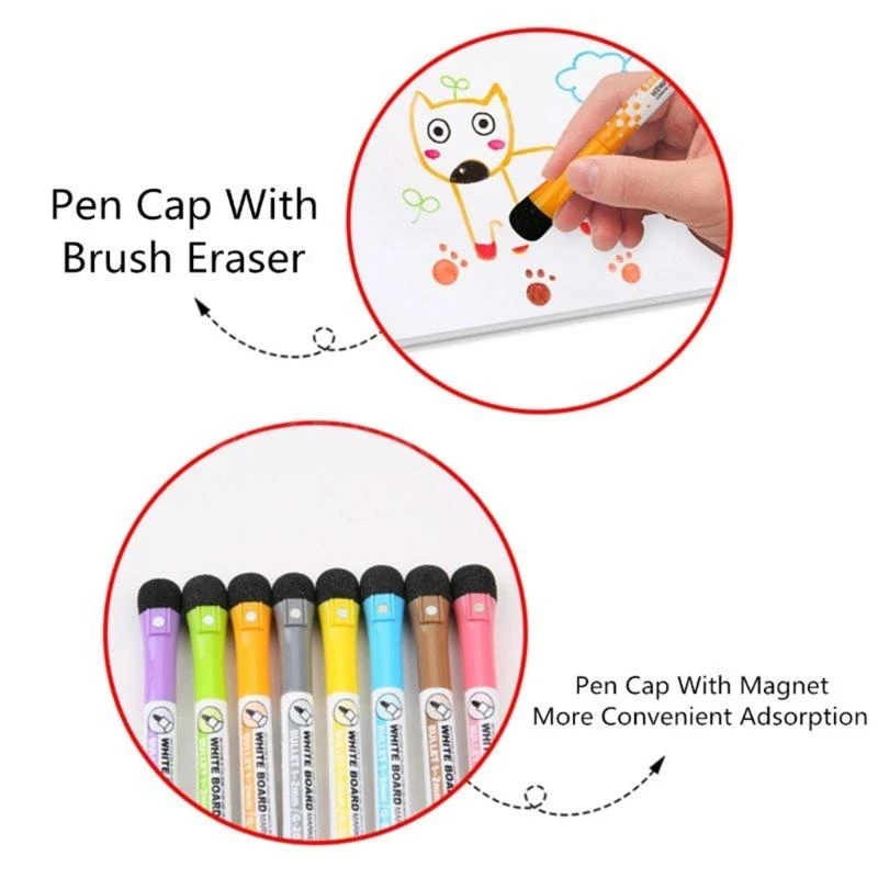 

Whiteboard Markers with Eraser Refillable Quick Drying for Whiteboard best sale