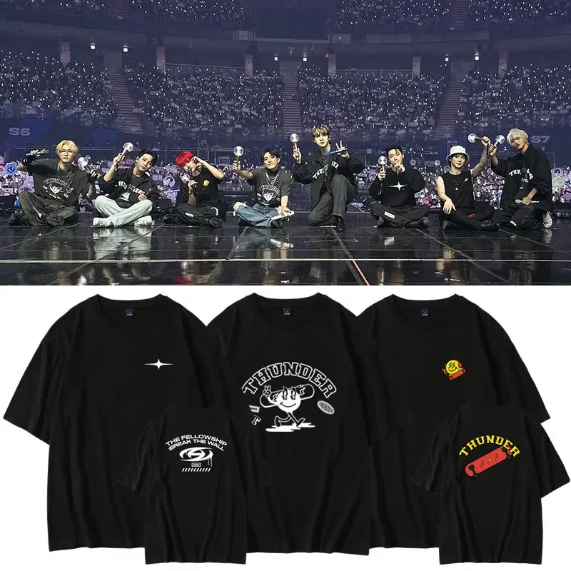 New ATEEZ T-shirt BREAK THE WALL Tees Men/Women Fashion Kpop T-shirts ATEEZ Tees Tops