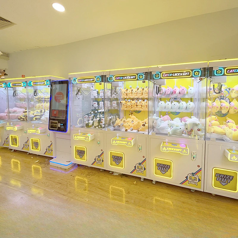 Grab the crane machine manufacturers order a fully transparent claw machine, unmanned self-service scanning code, coin-operated