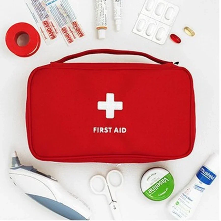 

1pc Health Medicine First Aid Kit Oxford Cloth Portable Travel Storage Emergency Kit Tote Bags Outdoor Medical Bag Storage Cases