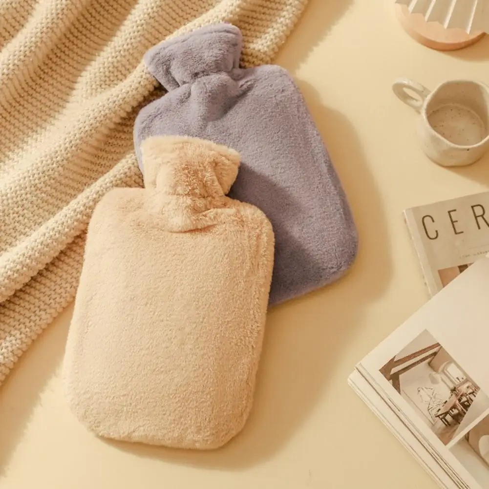 Soft Hand Warmers Hot-water Bag With Plush Cover Hot-water Bottle Protecter Hand Portable Winter Warming Products