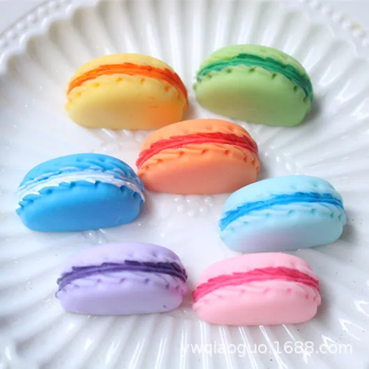 Food Fridge Magnet Simulation Hand Painted Half-face Macarons Resin Refrigerator Magnets Cute Mini Magnet Kitchen Accessories