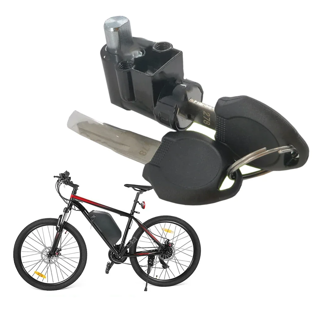 

For Polly Electric Bicycle Battery Case Lock With Ignition Lock On/Off Key 19mm Anti-theft Lock For Electric Vehicle Security