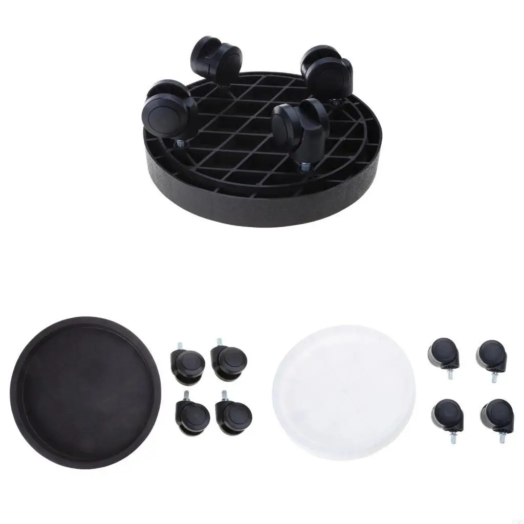 37ME Flowerpot Tray with Rollers Durable Plastic Plants Pot Holder Gardening Tools