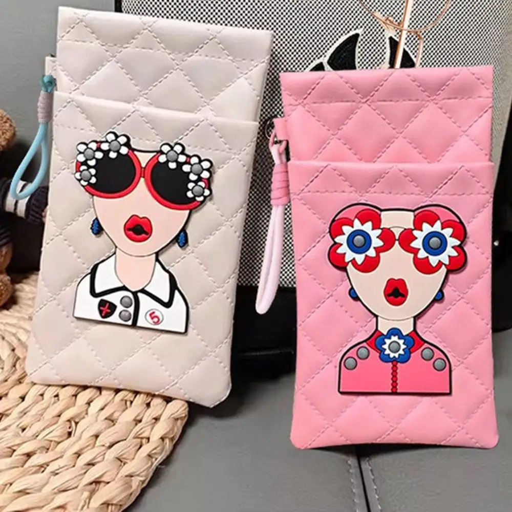 

Gifts Waterproof Sunglasses Bag Portable PU Leather Sunglasses Protective Cover Hanging Dustproof Double-layer Eyeglasses Pouch