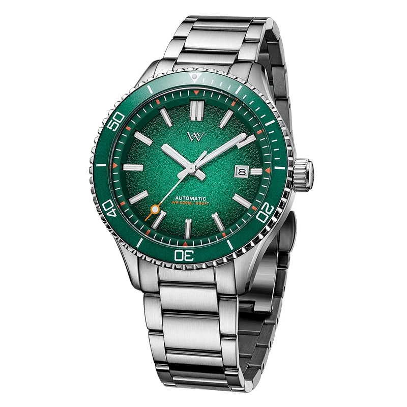 WM Watch Dive Watch Automatic Mechanical Watches Man Diving Watch Sapphire Stainless Steel Diver Welly Merck Wrist Watch WM046