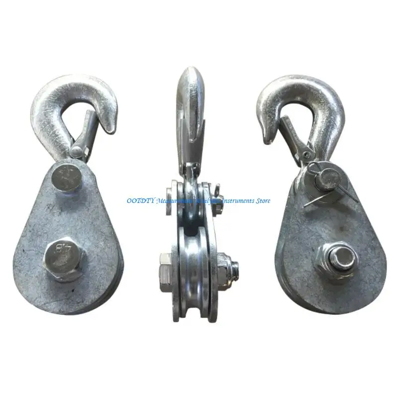 367D High Strength Steel Wheel Lifting Rope Pulley Block Electric Winch Hook
