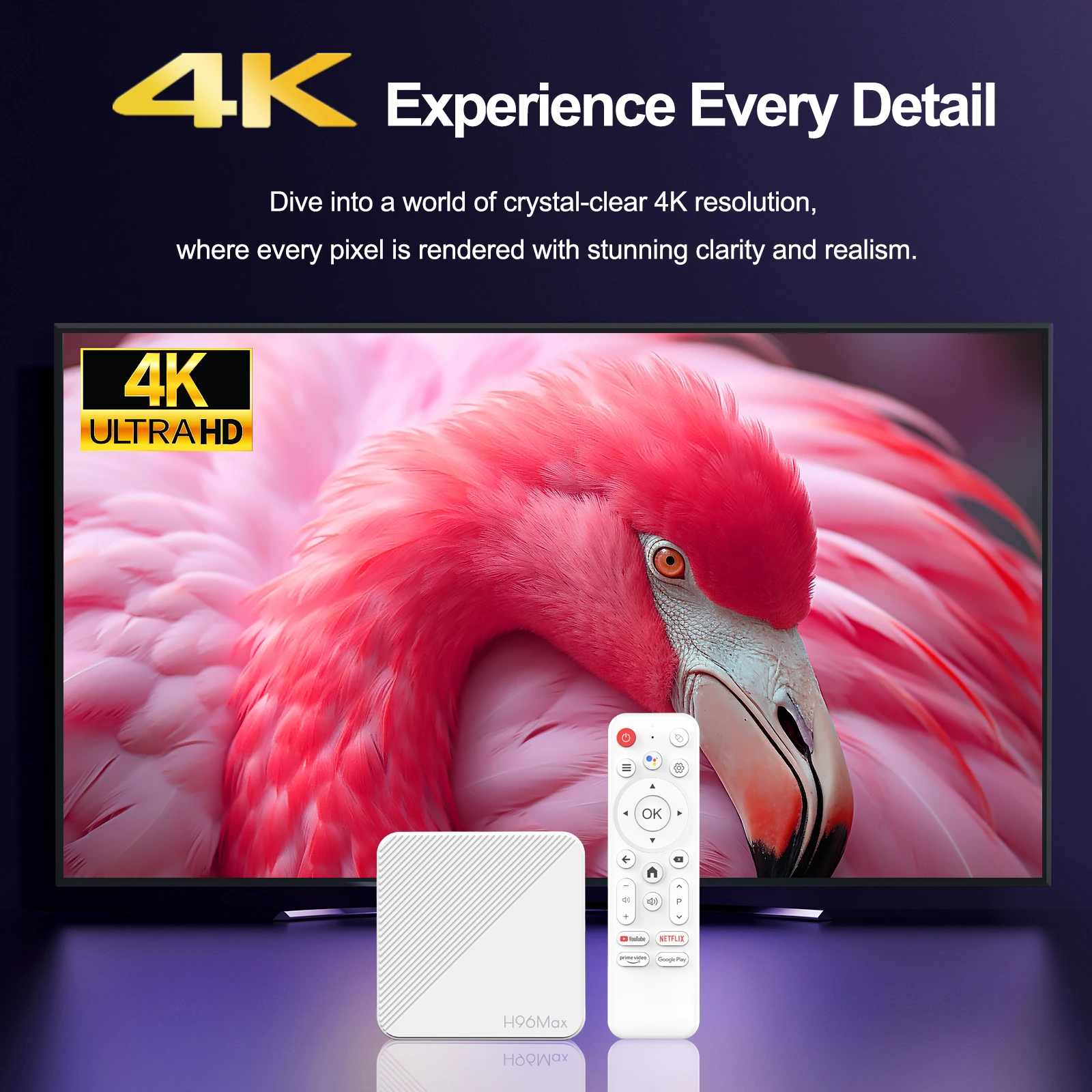 Android 14.0 H96 Max H313 Allwinner Quad Core ARM Cortex A53 4K HDR 100M LAN Wifi6 Wifi 2.4G 2GB 16GB Media Player Smart TV Box