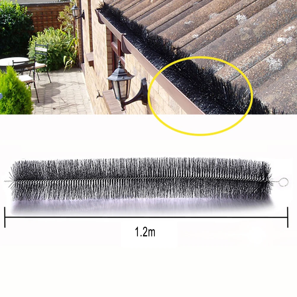 Cepillo para canalones de 1,2 metros, protección de hojas de Ø100mm, protección fotovoltaica, cepillo para techo, bajantes, componentes para canalones, Hardware de protectores