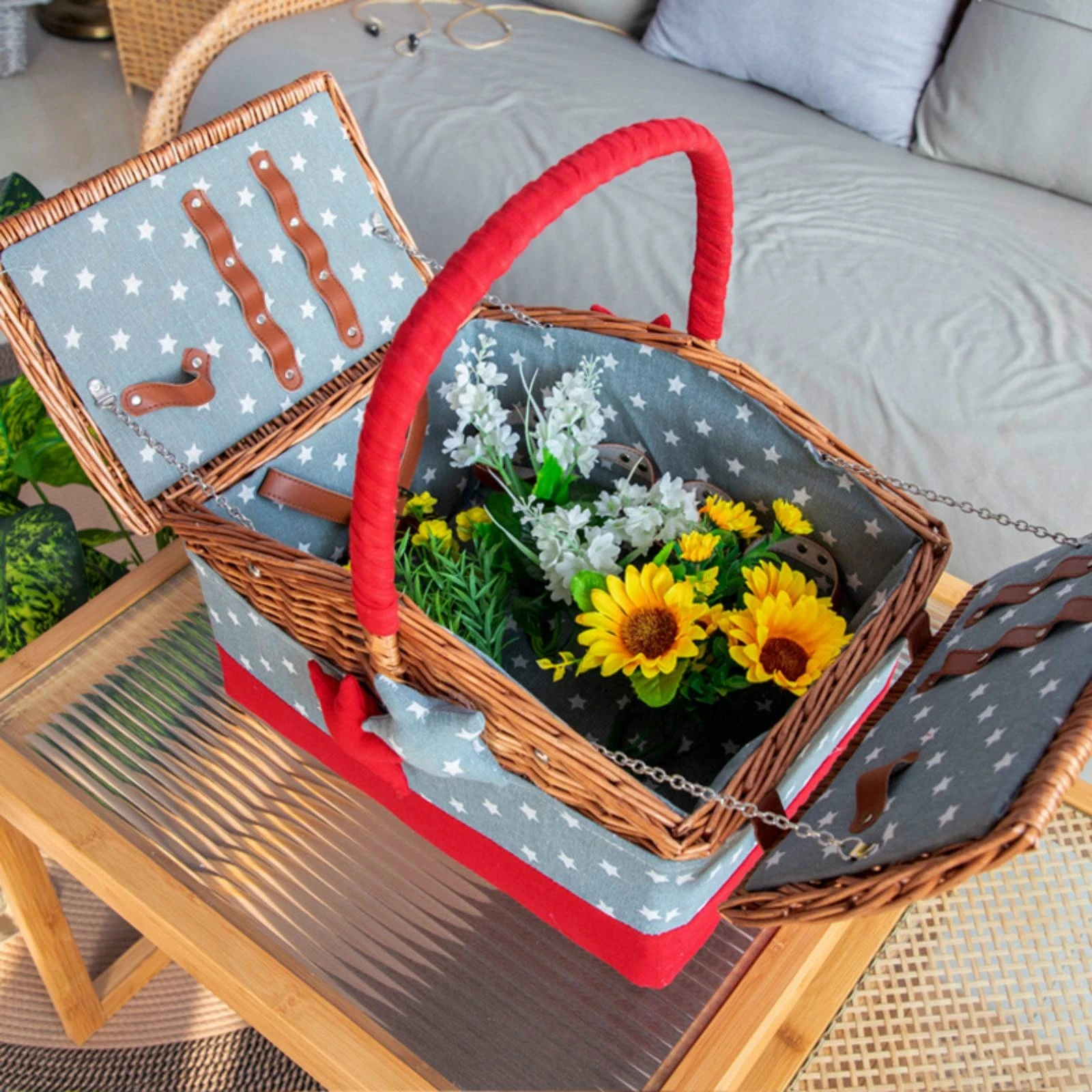 Handwoven Hamper with Handle D - Home Decor Hampers ulasan dan harga