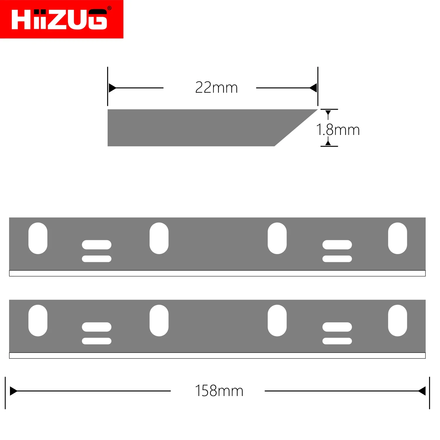 Faca de junta de lâmina plaina, espessura da junta plaina, HCS para Delta JT160, 37-070, PC160JT, Triton, TSPL152, artesão, 158mm x 22mm x 1,8mm