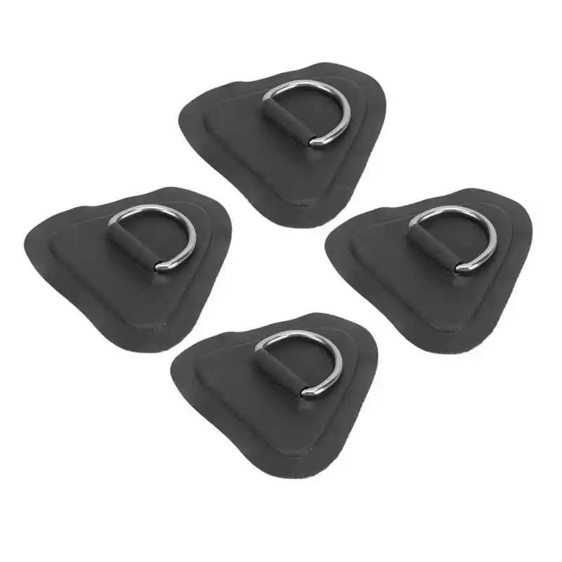 4Pcs D Ring Patch Stainless Steel D Ring Pad for Inflatable Boat Surfboard Dinghy Paddle Board