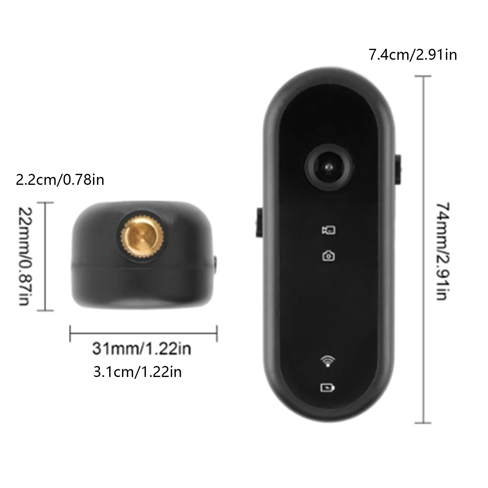 1080P Pet Sports Collar Camera 30FPS WiFi Magnetic 120° Wide Angle Mini Action Cam 500mAh Battery for Dogs Cats Outdoor Travel
